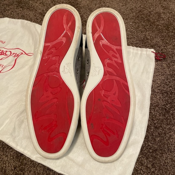 orlato flat black and white louboutin shoes